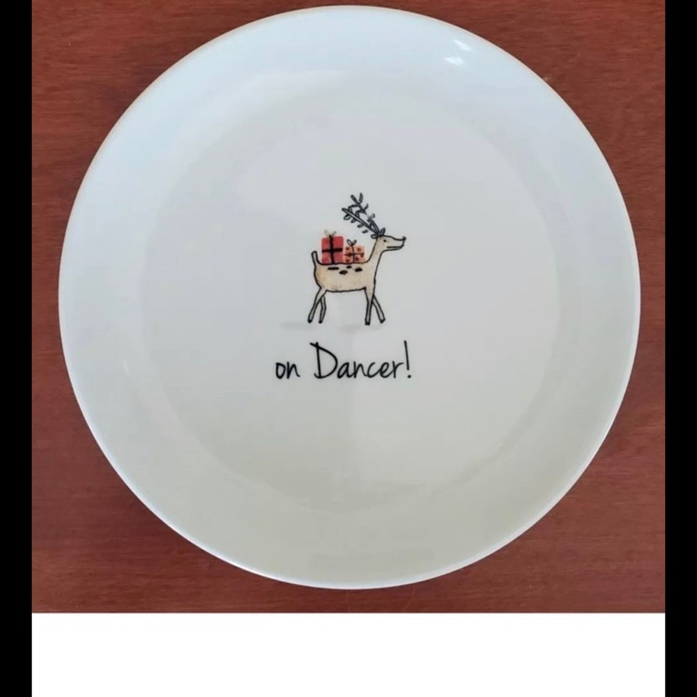 Rae Dunn Holiday Appetizer Plate by Magenta (1) On Dancer Plate Replacement Plat